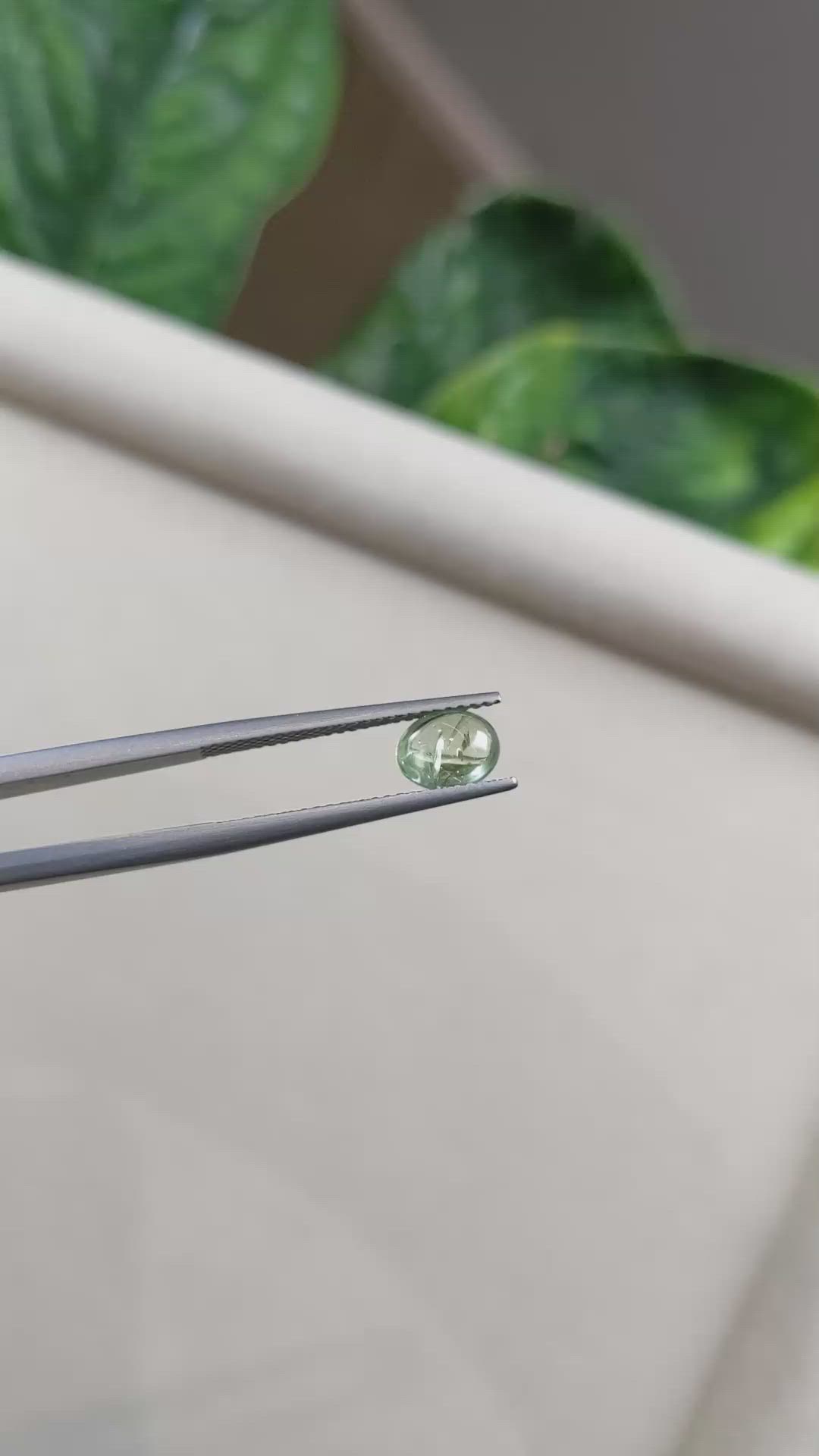 1.15 Ct. Green Cabochon Sapphire from Montana Size Video