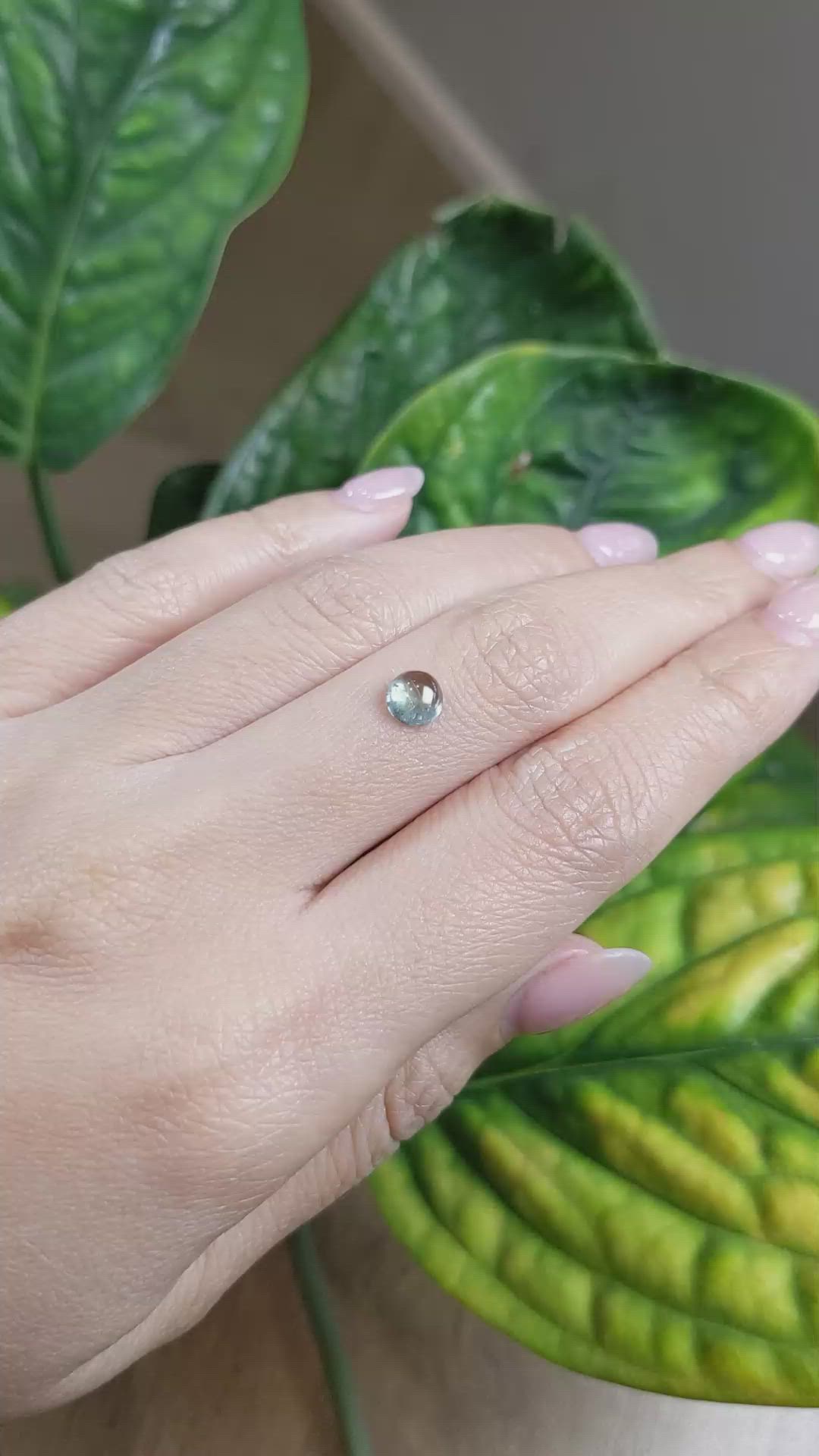 1.18 Ct. Bluish Grey Cabochon Sapphire from Montana Size Video