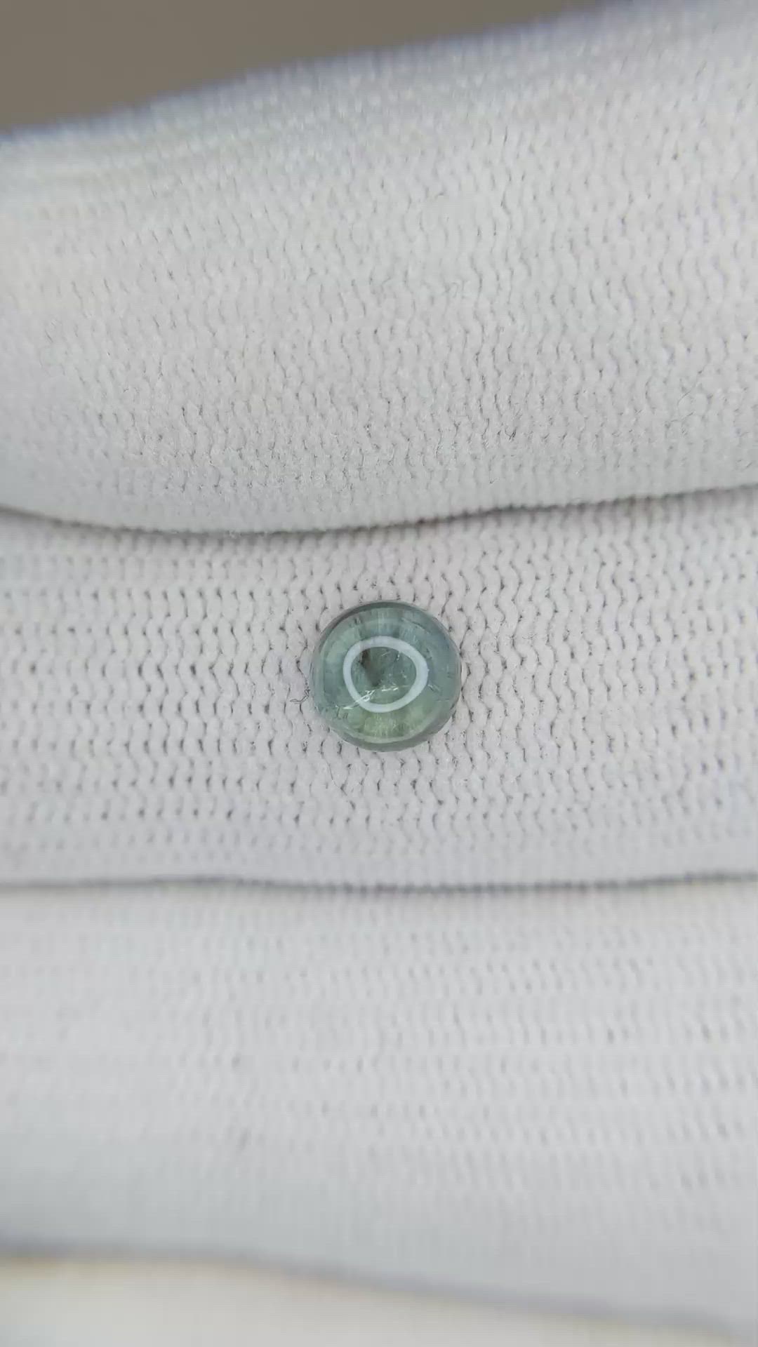 1.18 Ct. Bluish Grey Cabochon Sapphire from Montana Size Video