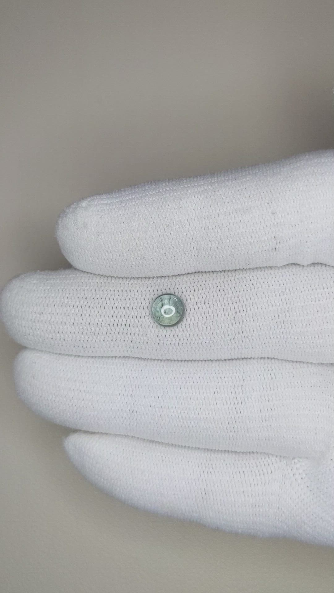1.18 Ct. Bluish Grey Cabochon Sapphire from Montana Size Video