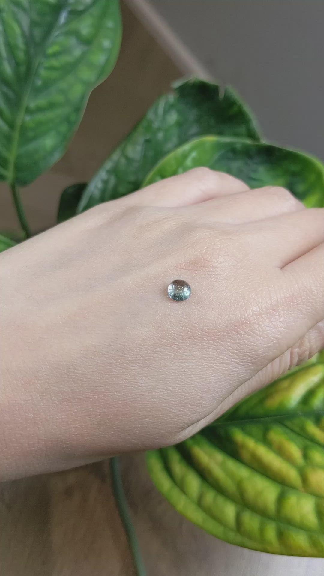 1.18 Ct. Bluish Grey Cabochon Sapphire from Montana Size Video