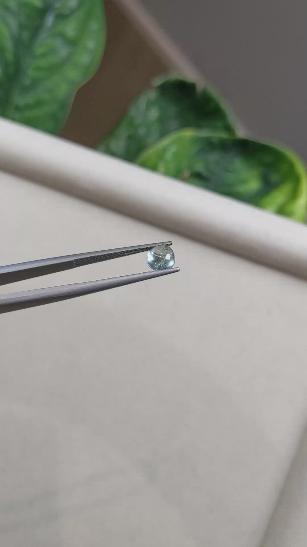 1.18 Ct. Bluish Grey Cabochon Sapphire from Montana Size Video