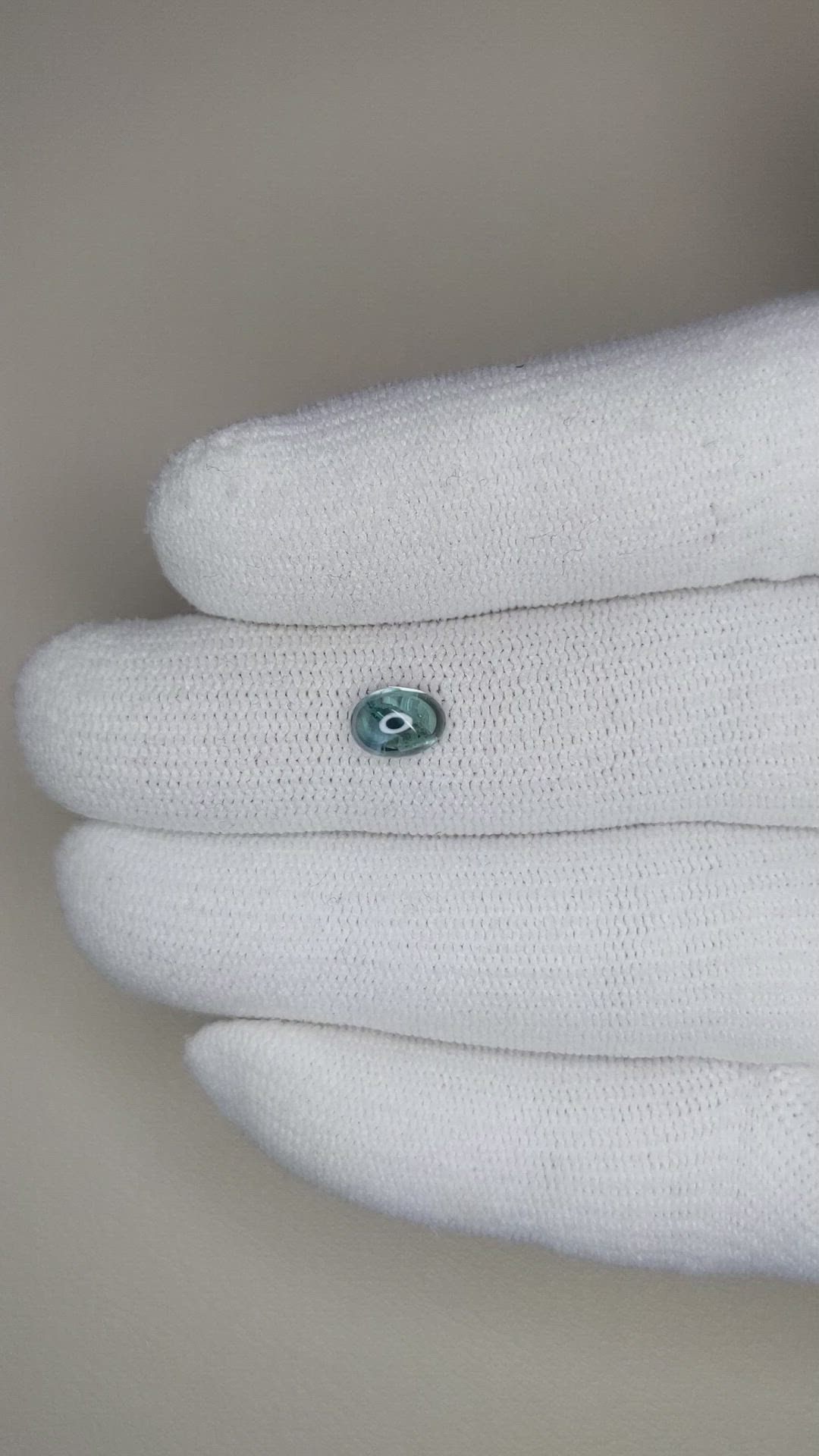 1.19 Ct. Greenish Blue Cabochon Sapphire from Montana Size Video
