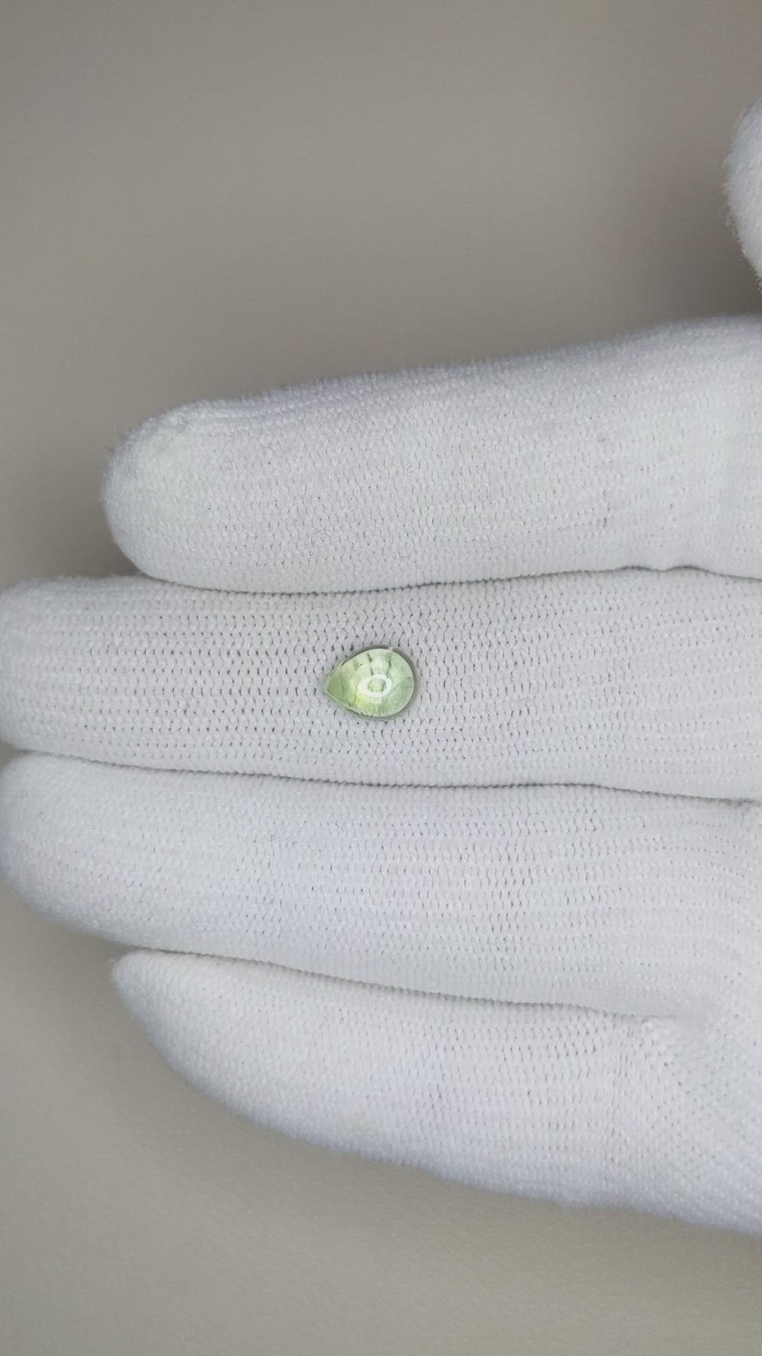 1.48 Ct. Green Cabochon Sapphire from Montana Size Video