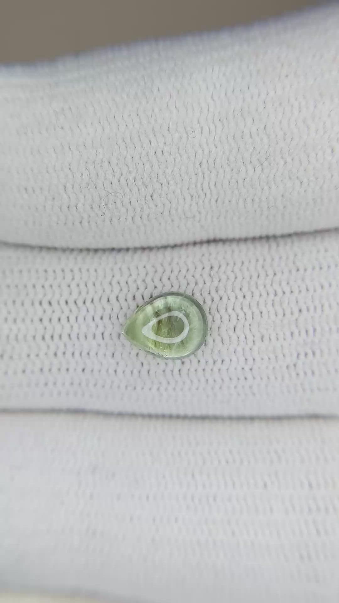 1.48 Ct. Green Cabochon Sapphire from Montana Size Video