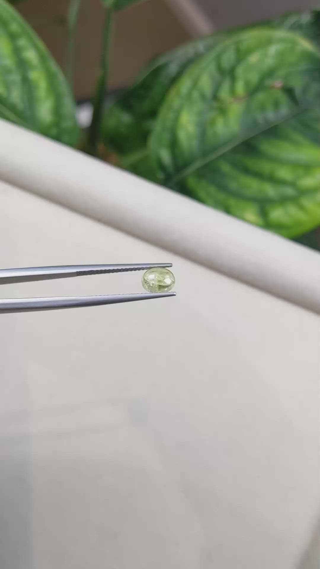 1.23 Ct. Yellow Cabochon Sapphire from Montana Size Video