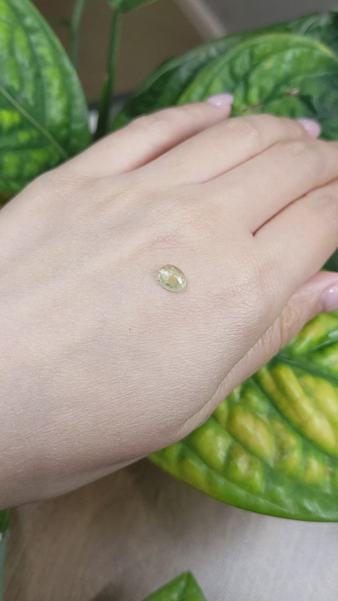 1.23 Ct. Yellow Cabochon Sapphire from Montana Size Video