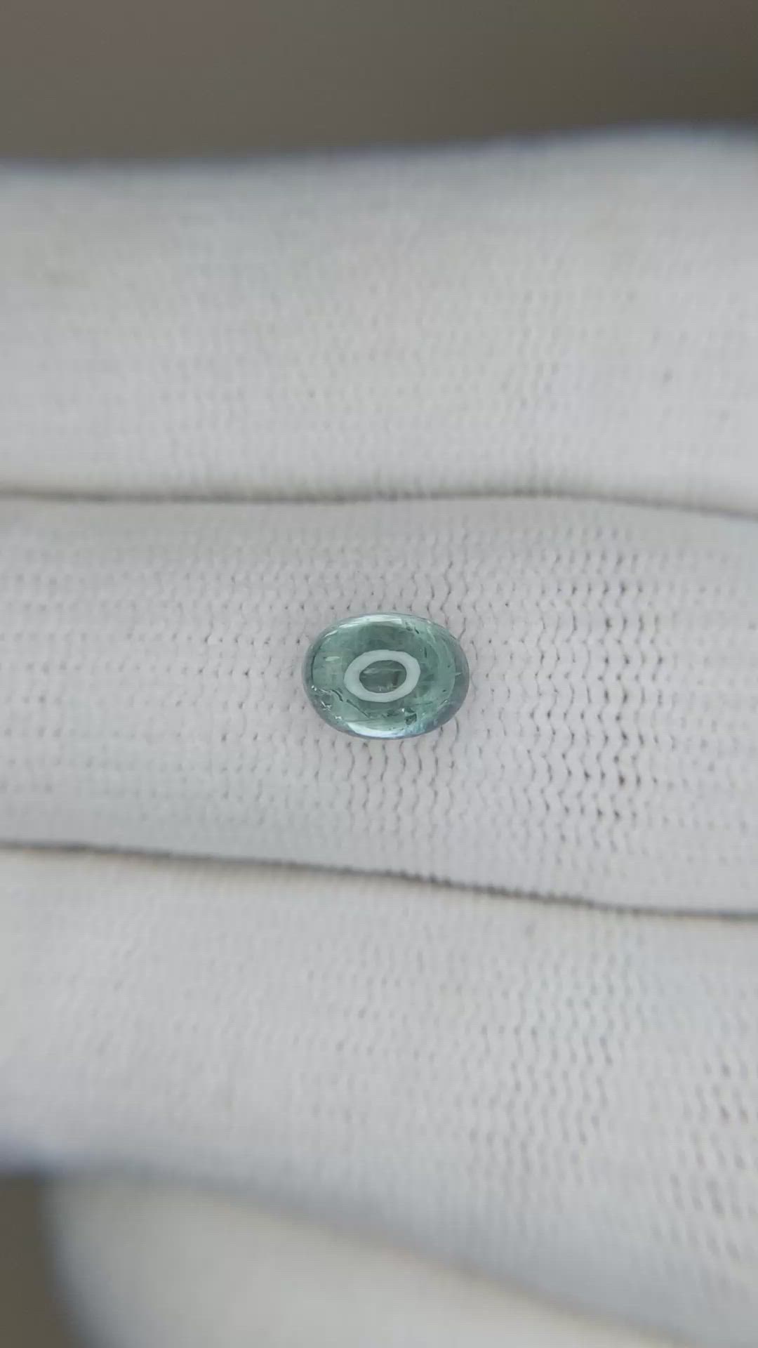1.28 Ct. Greenish Blue Cabochon Sapphire from Montana Size Video