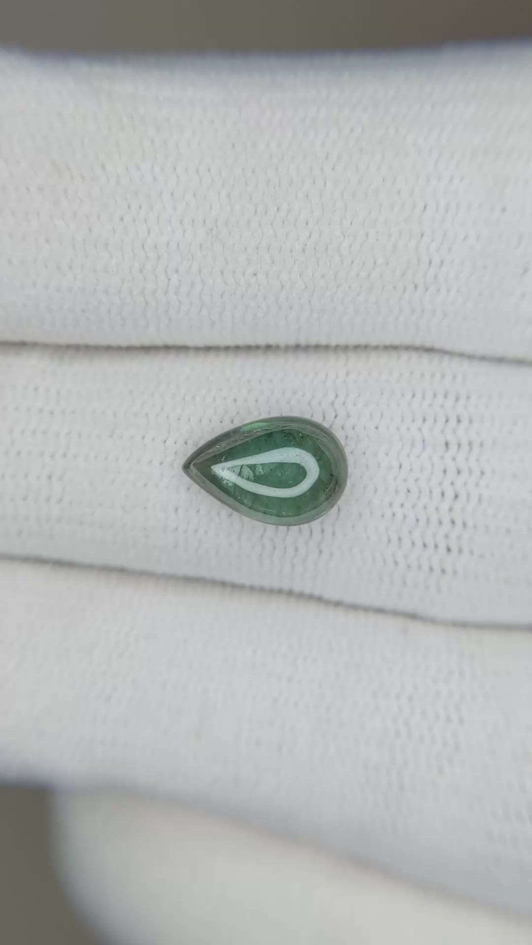 1.83 Ct. Bluish Green Cabochon Sapphire from Montana Size Video