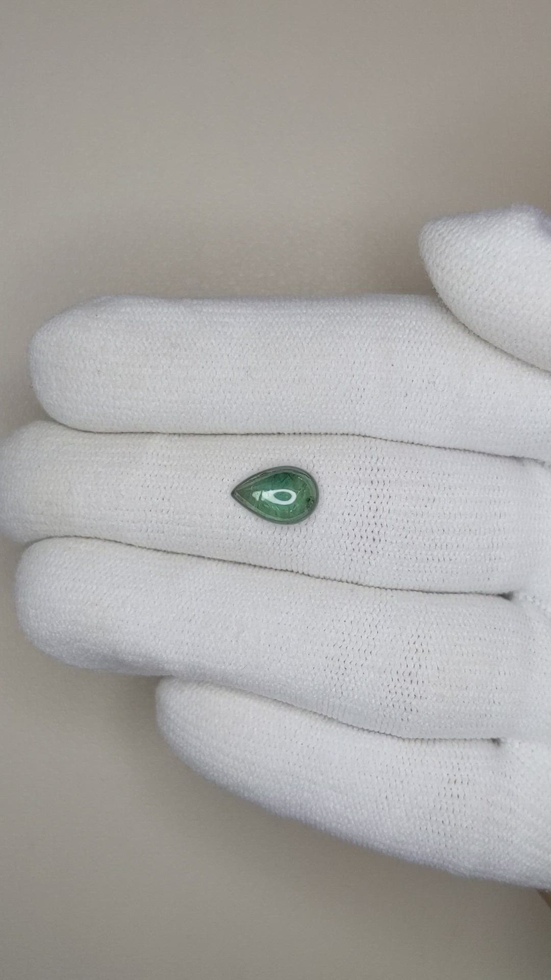 1.83 Ct. Bluish Green Cabochon Sapphire from Montana Size Video