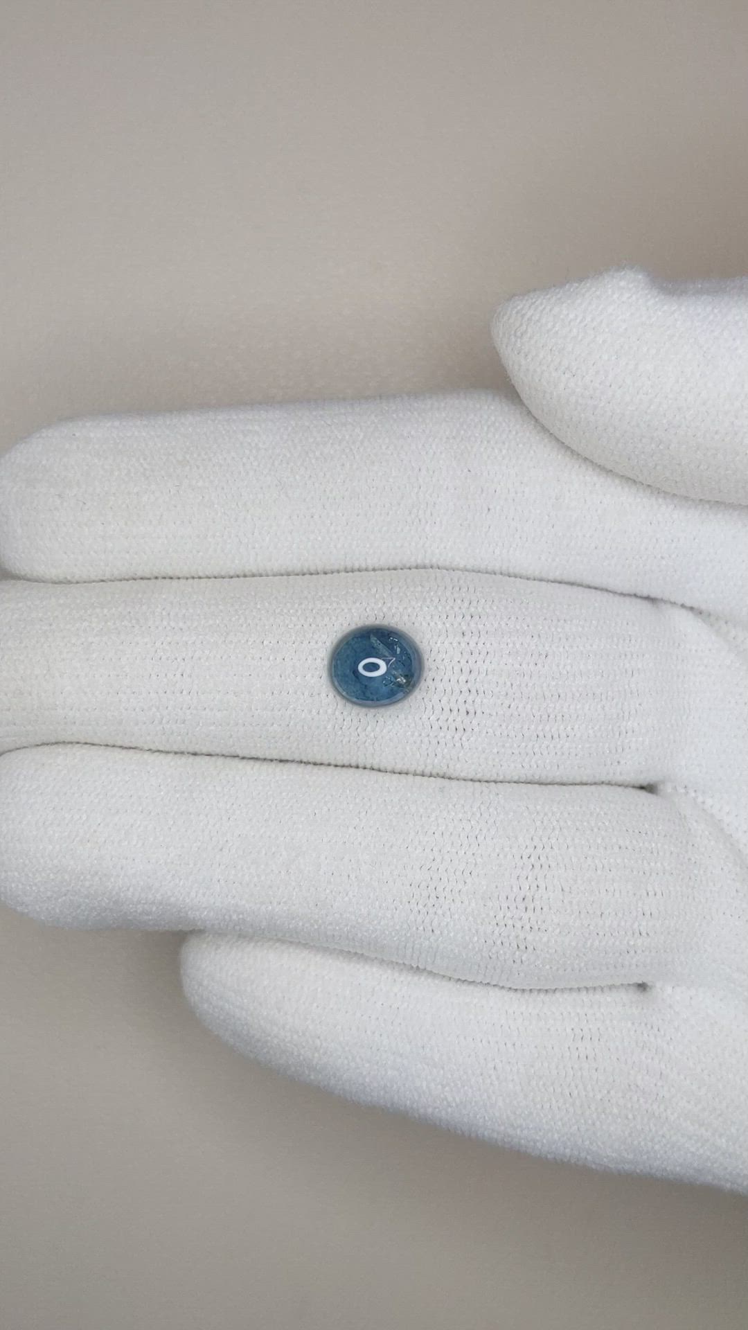 2.20 Ct. Blue Cabochon Sapphire from Montana Size Video