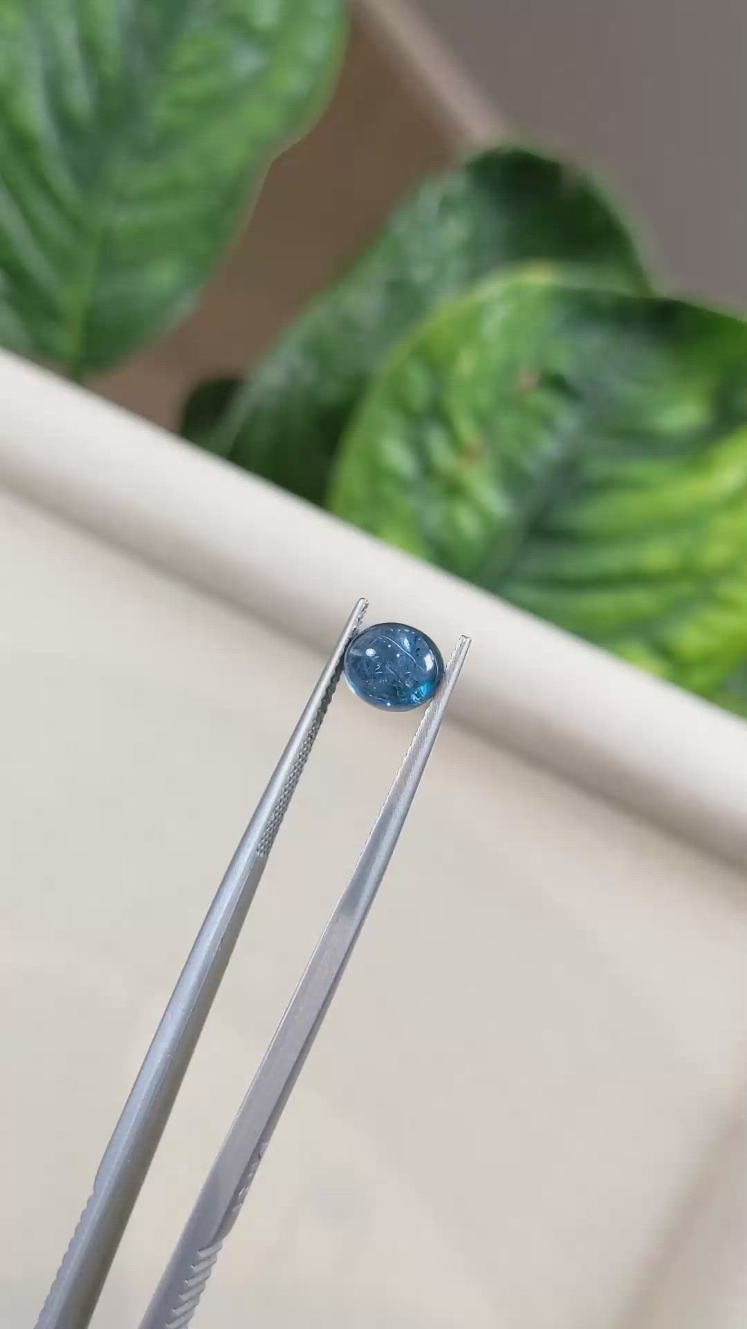 2.20 Ct. Blue Cabochon Sapphire from Montana Size Video