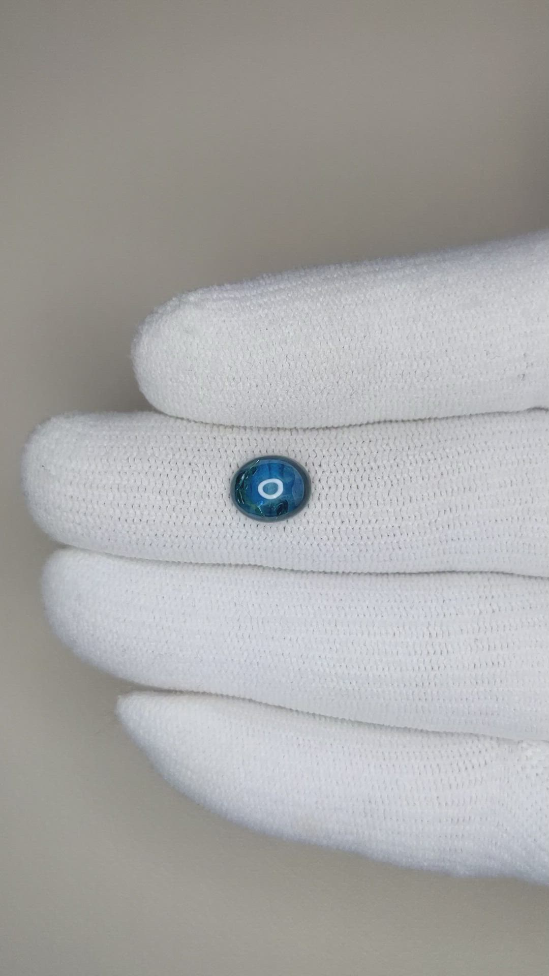 2.20 Ct. Blue Cabochon Sapphire from Montana Size Video