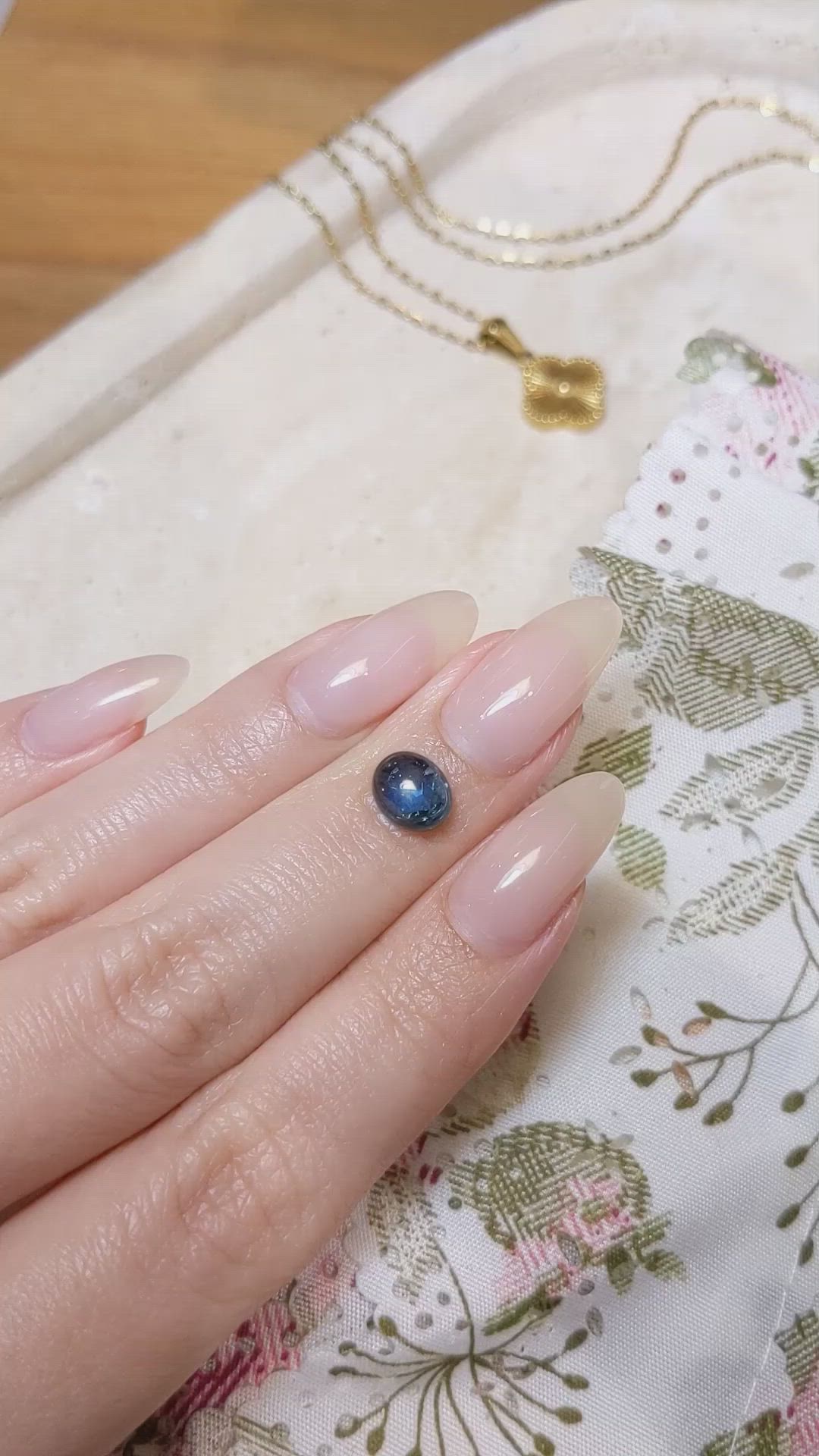 2.20 Ct. Blue Cabochon Sapphire from Montana Size Video