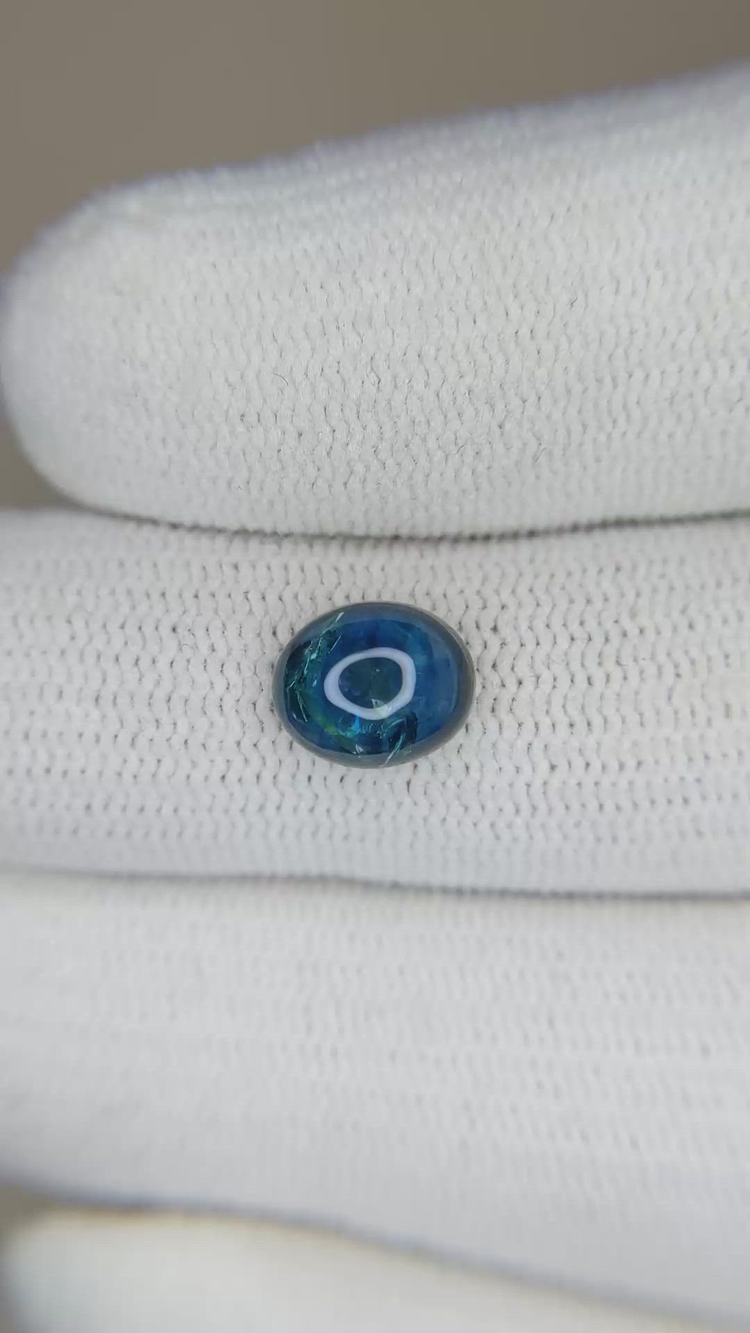 2.20 Ct. Blue Cabochon Sapphire from Montana Size Video