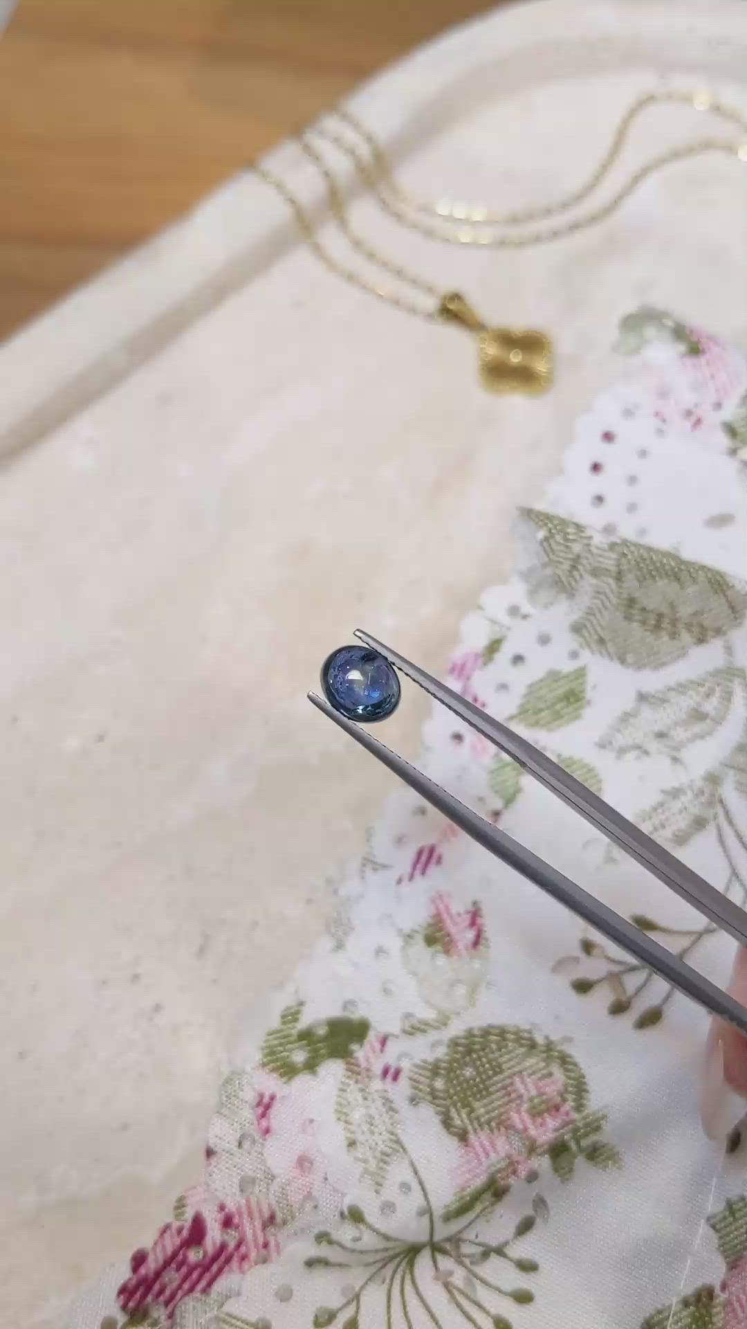 2.20 Ct. Blue Cabochon Sapphire from Montana Size Video