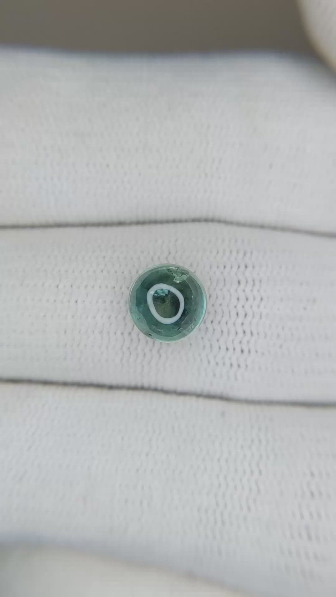 2.45 Ct. Bluish Green Cabochon Sapphire from Montana Size Video