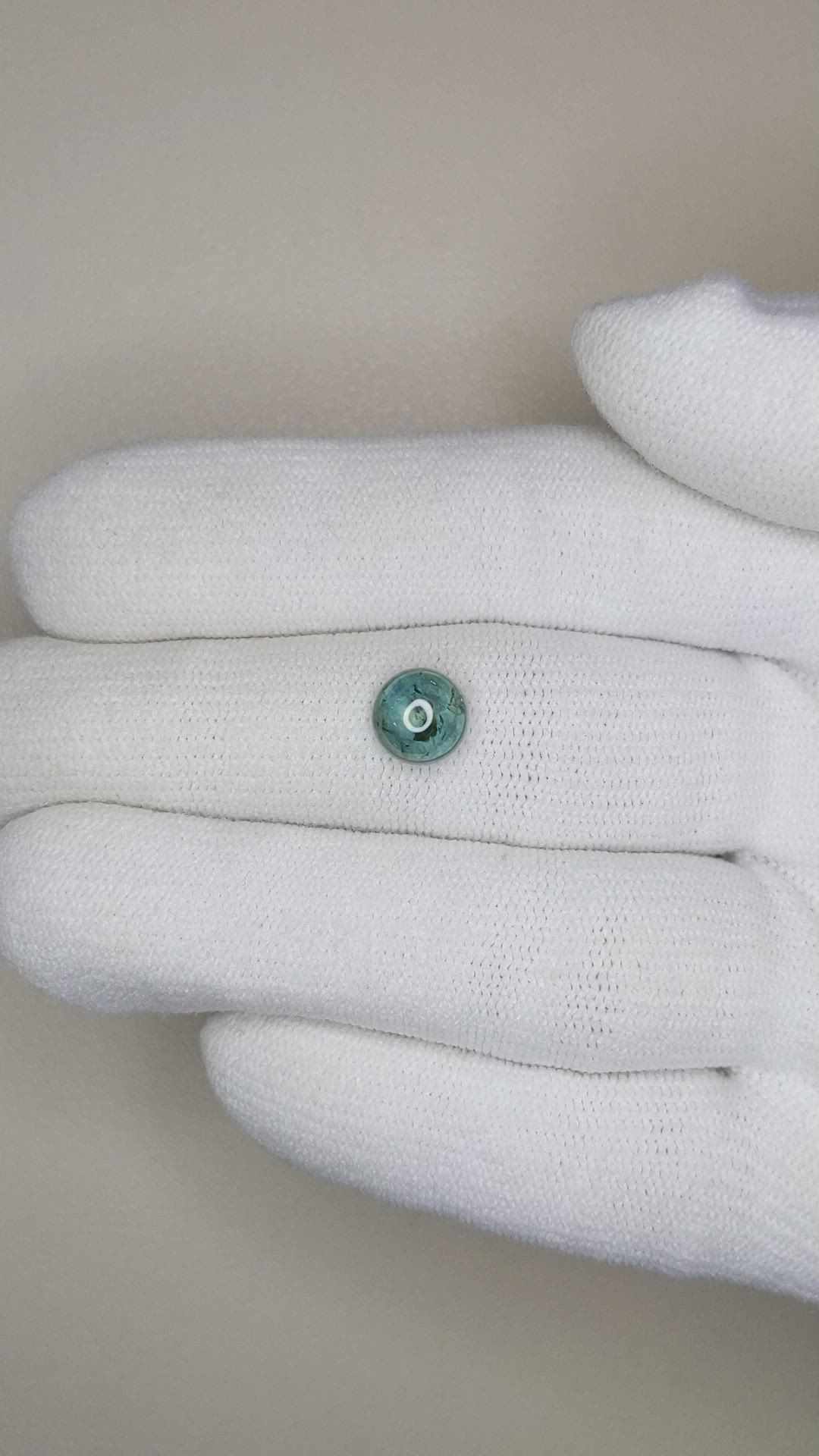 2.45 Ct. Bluish Green Cabochon Sapphire from Montana Size Video