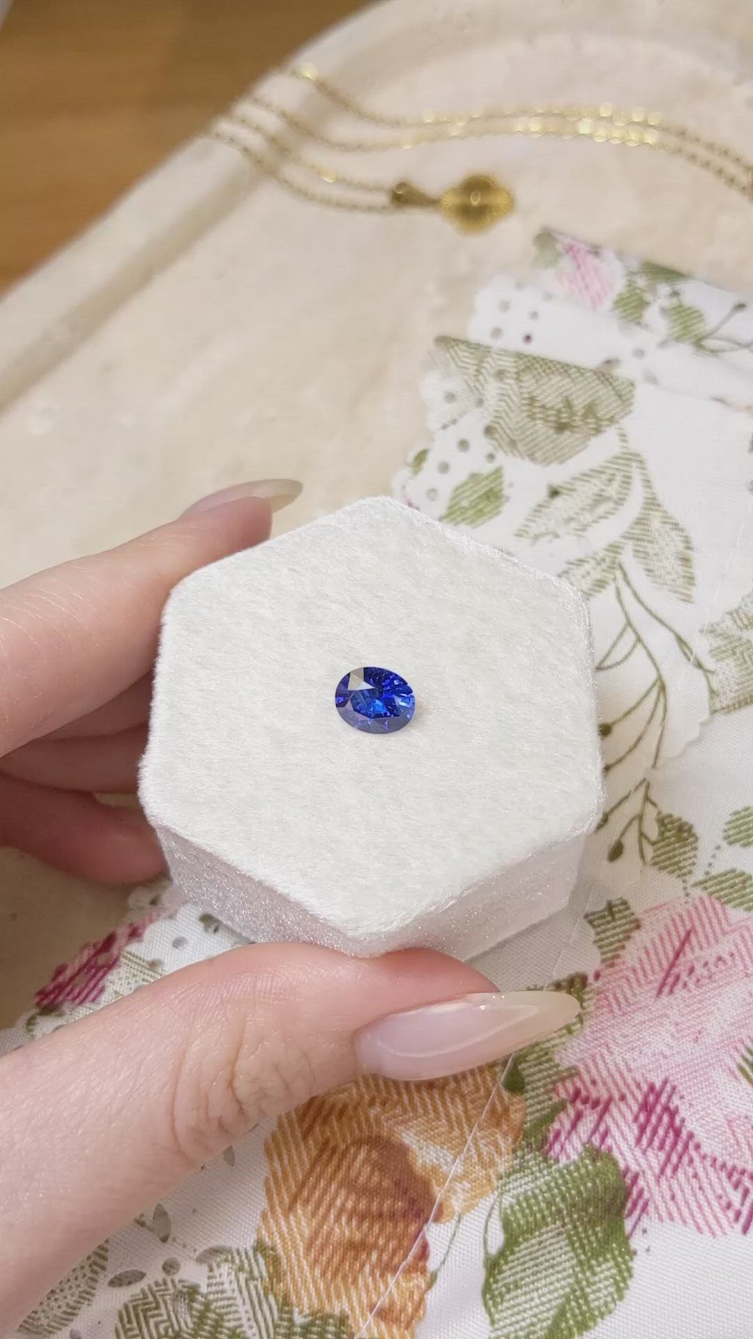 1.57 Ct. Blue Sapphire from Ceylon (Sri Lanka) Size Video