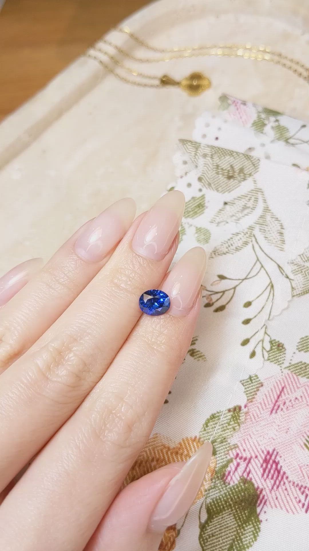 1.57 Ct. Blue Sapphire from Ceylon (Sri Lanka) Size Video