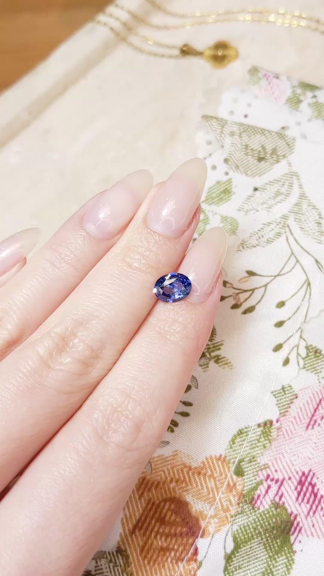 1.52 Ct. Blue Sapphire from Ceylon (Sri Lanka) Size Video