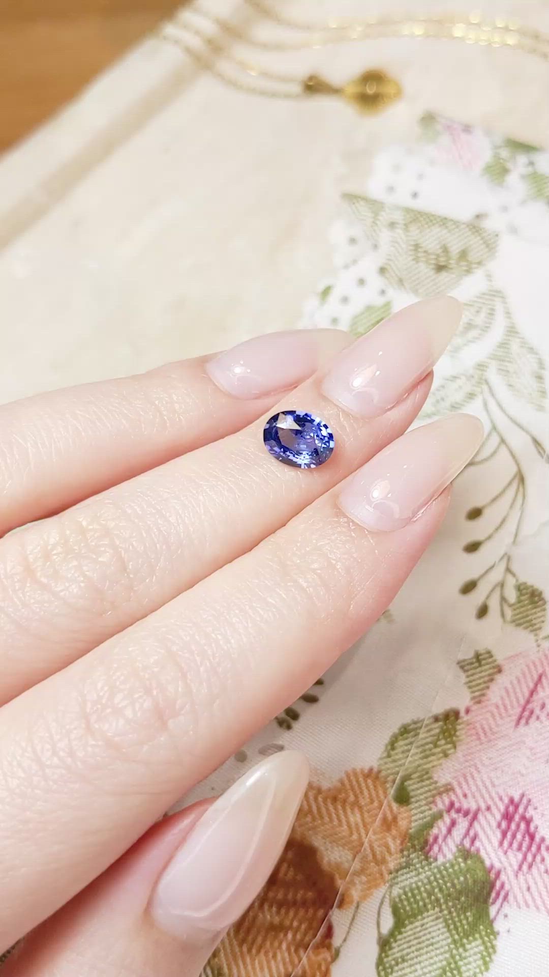 1.52 Ct. Blue Sapphire from Ceylon (Sri Lanka) Size Video