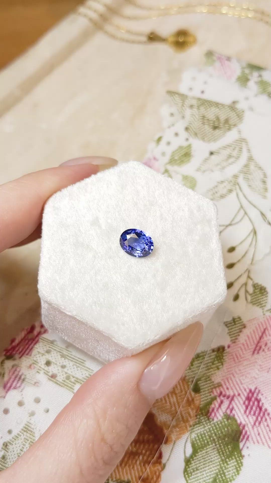 1.52 Ct. Blue Sapphire from Ceylon (Sri Lanka) Size Video