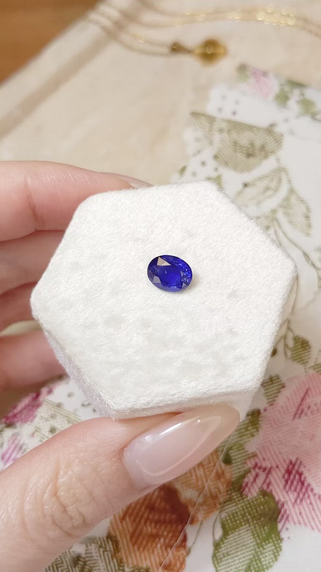 1.85 Ct. Blue Sapphire from Ceylon (Sri Lanka) Size Video