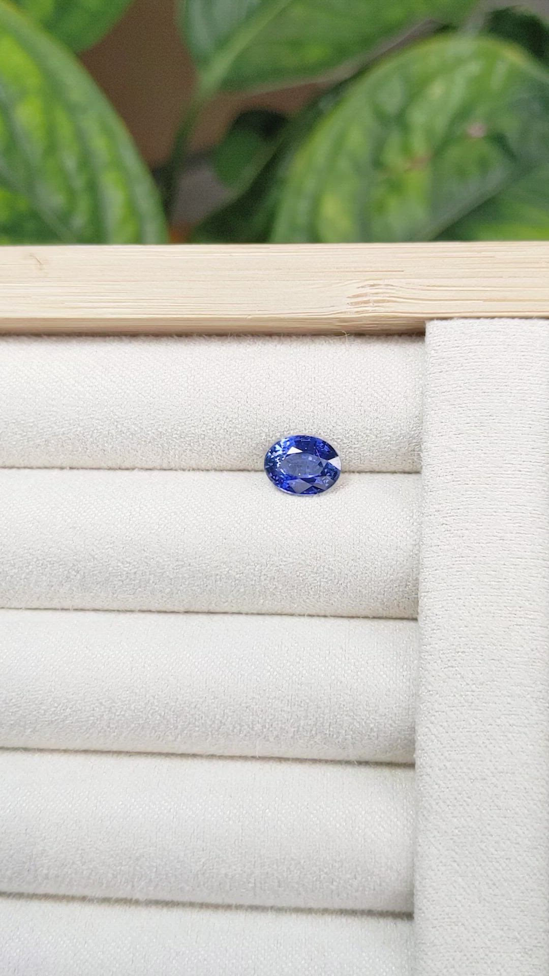 1.87 Ct. Blue Sapphire from Ceylon (Sri Lanka) Size Video