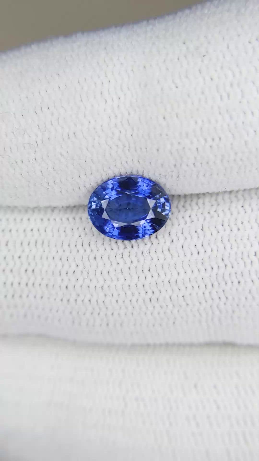 1.87 Ct. Blue Sapphire from Ceylon (Sri Lanka) Size Video
