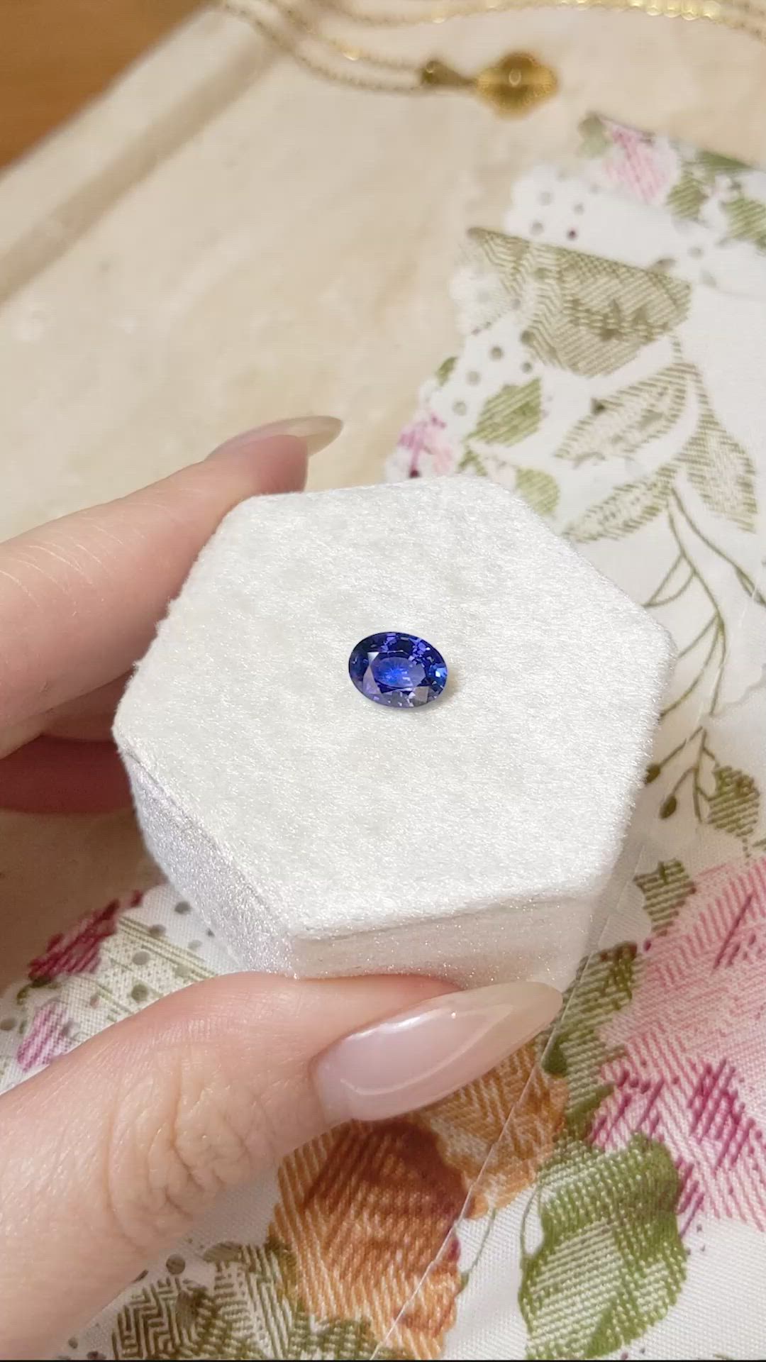 1.87 Ct. Blue Sapphire from Ceylon (Sri Lanka) Size Video