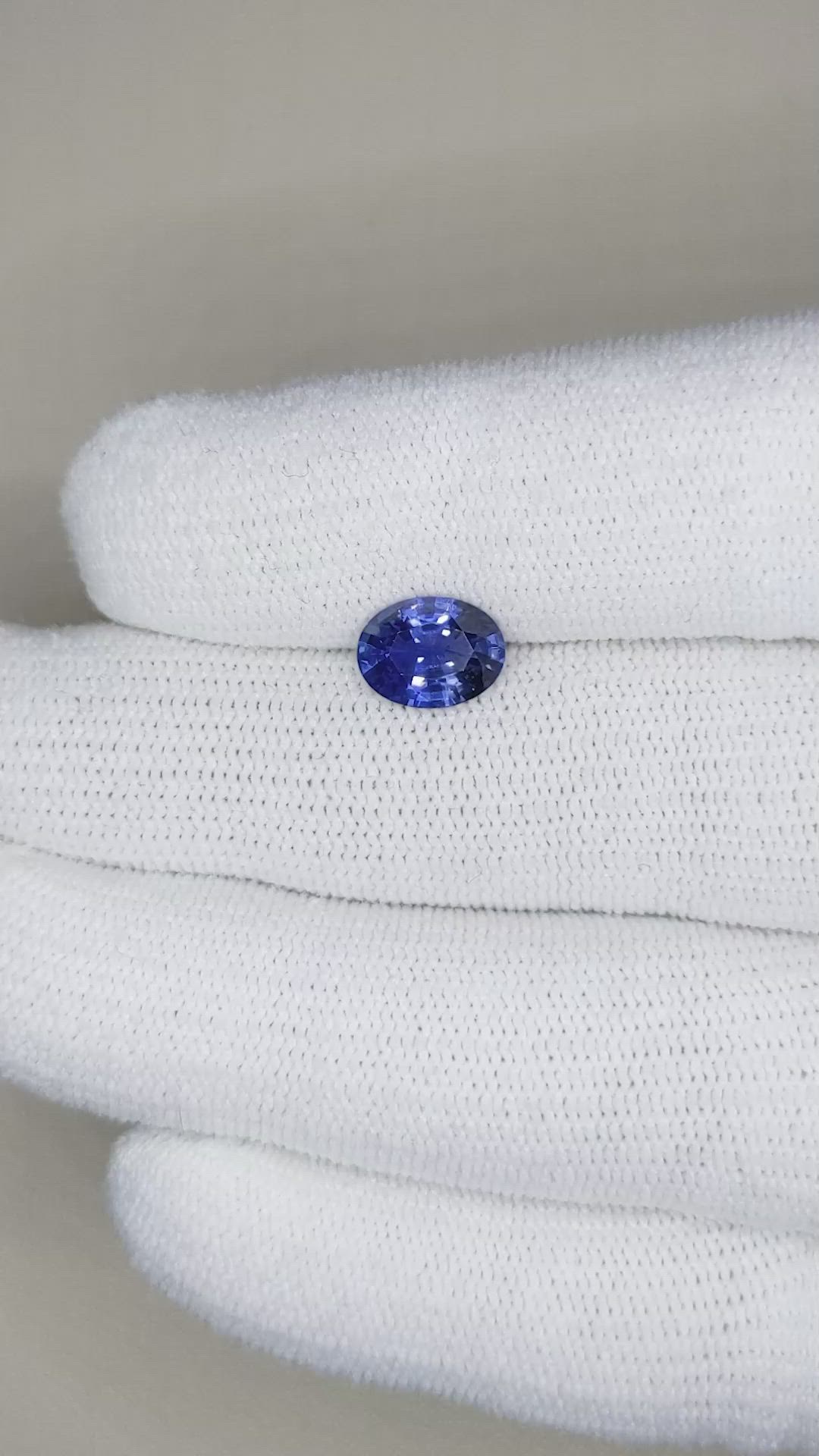 1.87 Ct. Blue Sapphire from Ceylon (Sri Lanka) Size Video