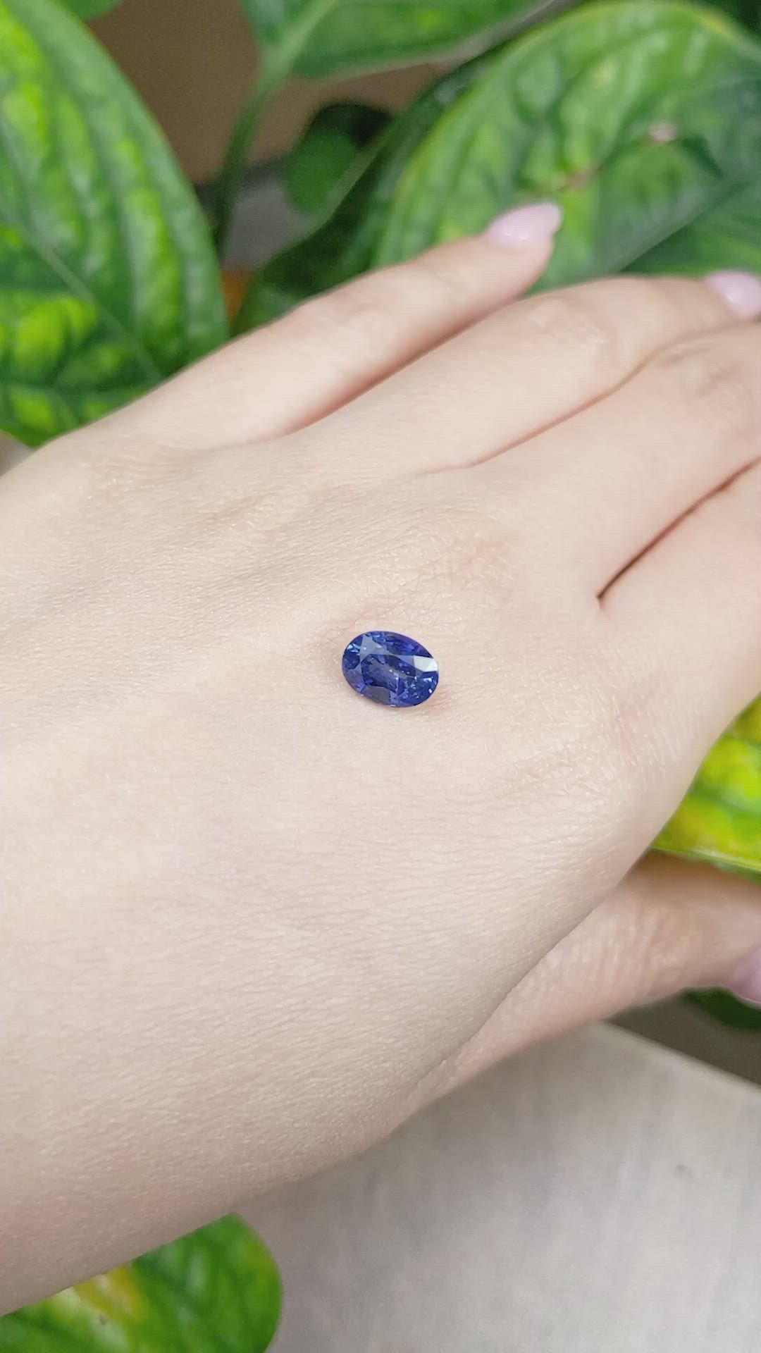 1.95 Ct. Blue Sapphire from Ceylon (Sri Lanka) Size Video