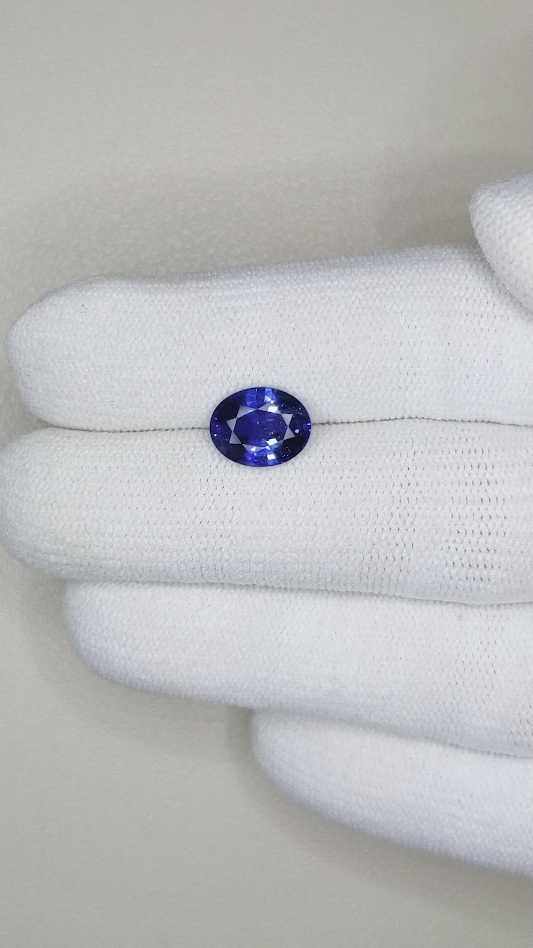 2.08 Ct. Blue Sapphire from Ceylon (Sri Lanka) Size Video