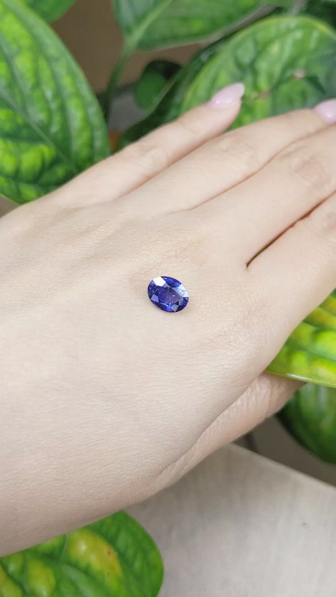 2.08 Ct. Blue Sapphire from Ceylon (Sri Lanka) Size Video