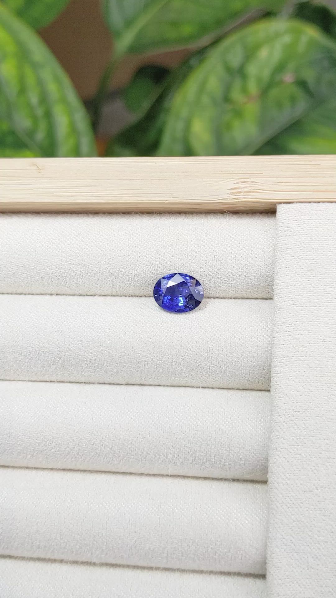 2.08 Ct. Blue Sapphire from Ceylon (Sri Lanka) Size Video