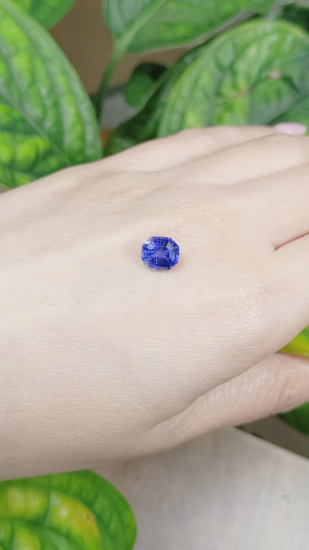 2.33 Ct. Blue Sapphire from Ceylon (Sri Lanka) Size Video