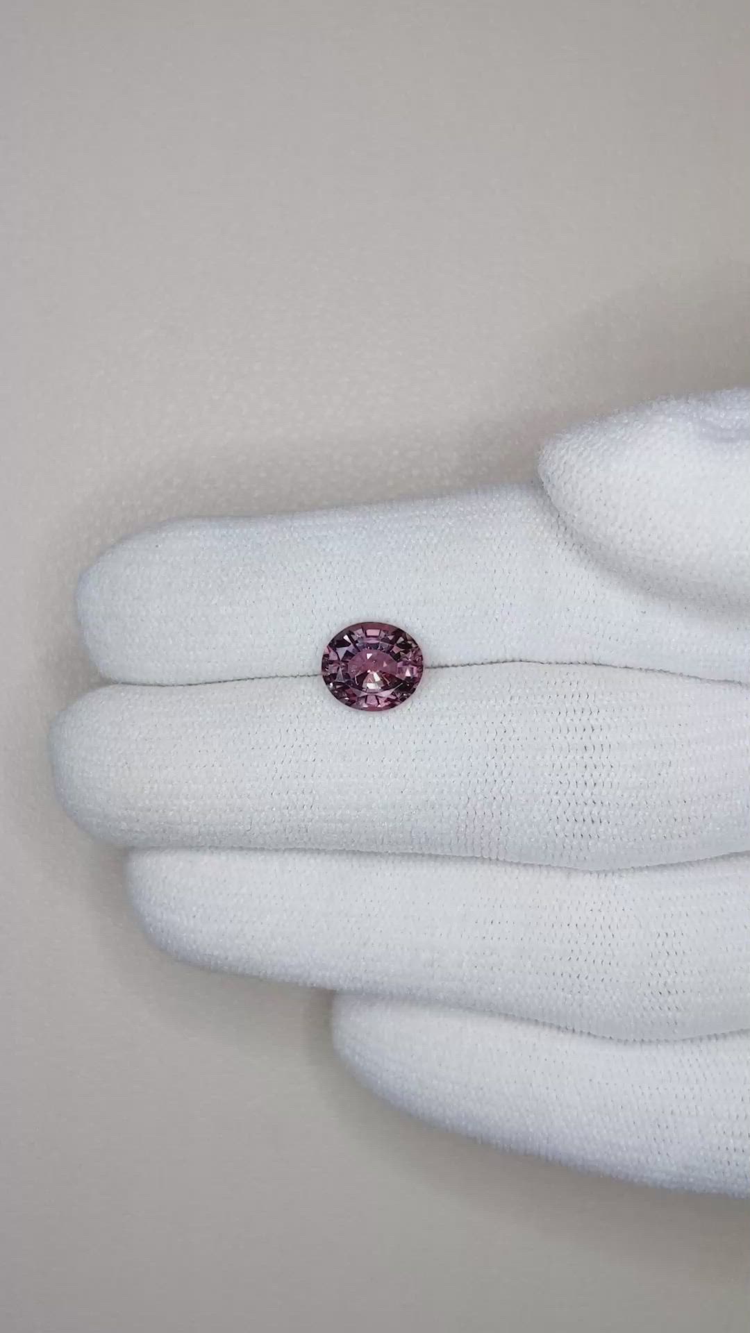 2.15 Ct. Pinkish Brown Sapphire from Ceylon (Sri Lanka) Size Video