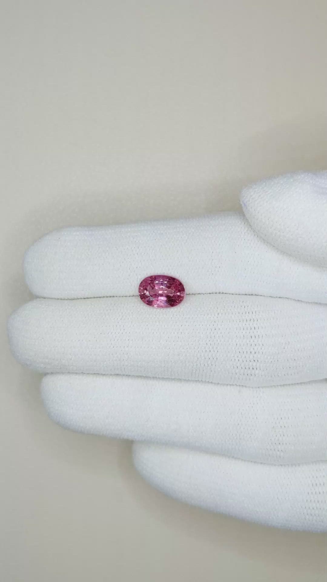 1.85 Ct. Pink Sapphire from Ceylon (Sri Lanka) Size Video