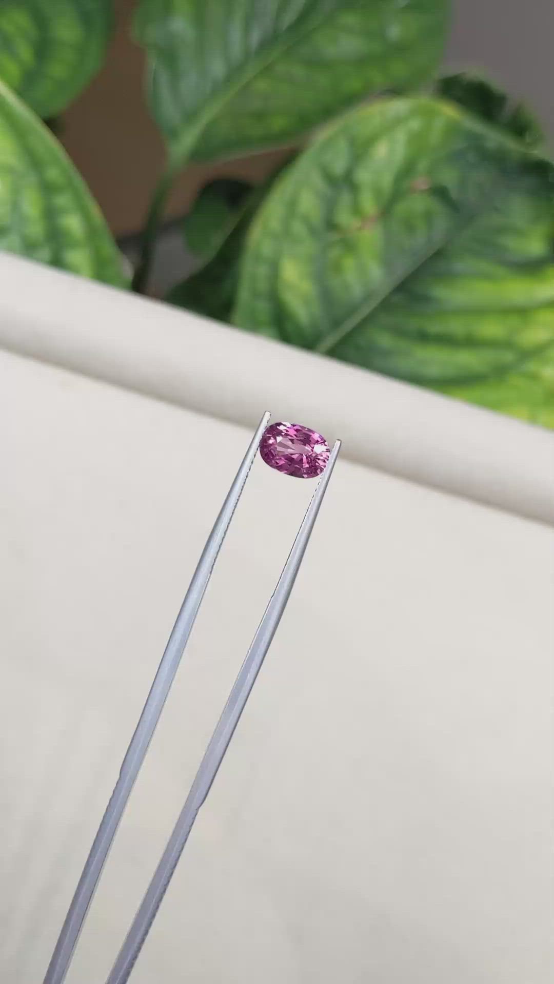1.87 Ct. Purplish Pink Sapphire from Ceylon (Sri Lanka) Size Video