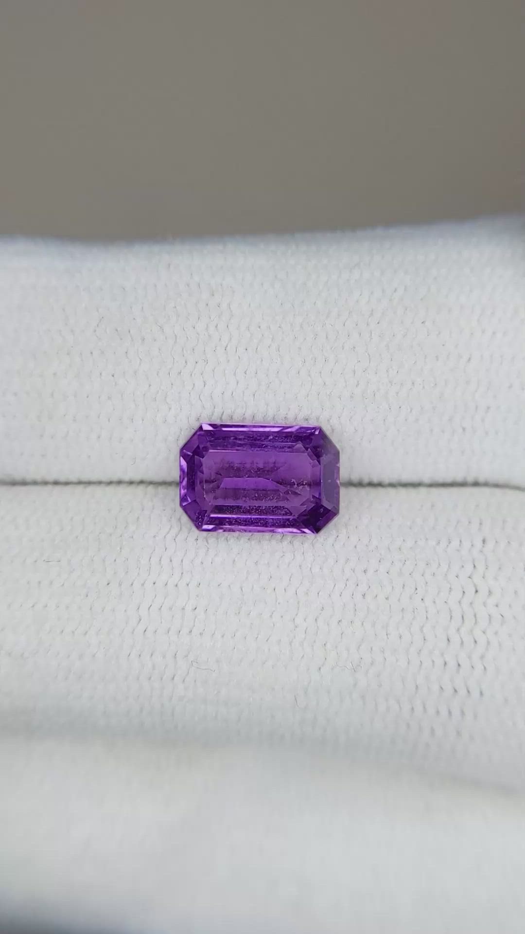 2.09 Ct. Purple Sapphire from Ceylon (Sri Lanka) Size Video