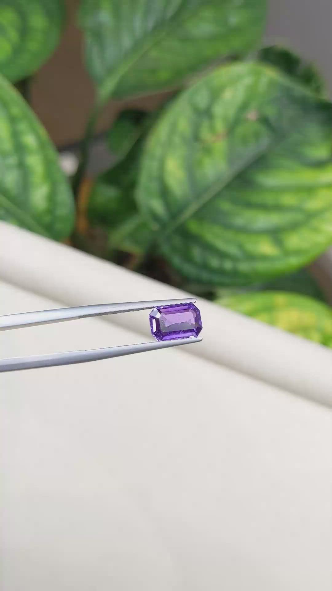 2.09 Ct. Purple Sapphire from Ceylon (Sri Lanka) Size Video