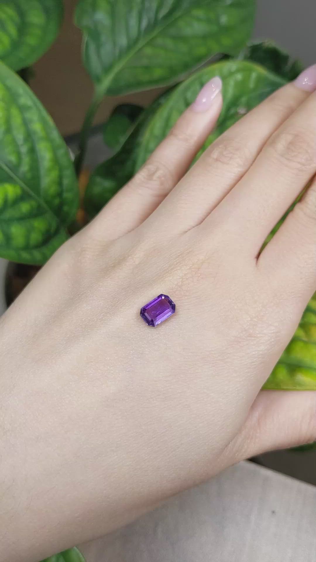 2.09 Ct. Purple Sapphire from Ceylon (Sri Lanka) Size Video