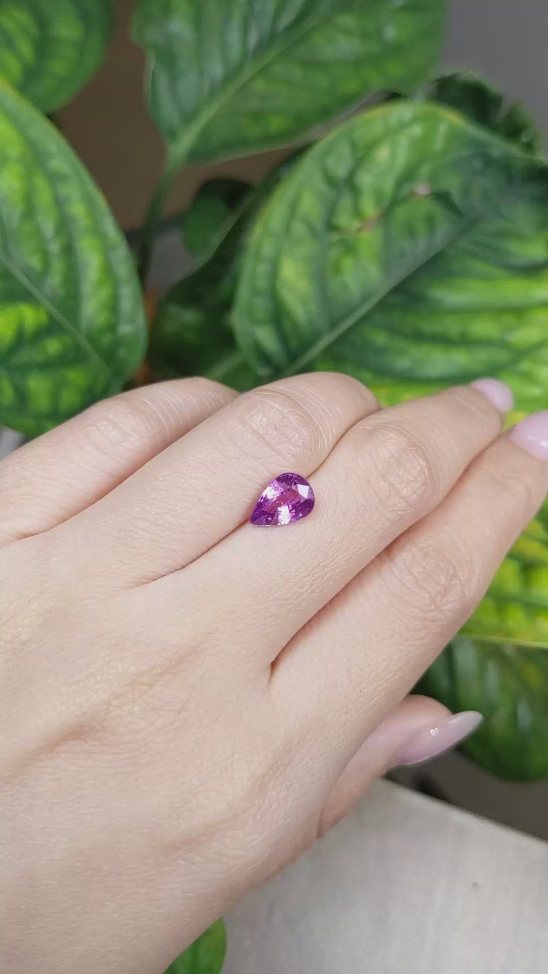2.24 Ct. Purplish Pink Sapphire from Ceylon (Sri Lanka) Size Video