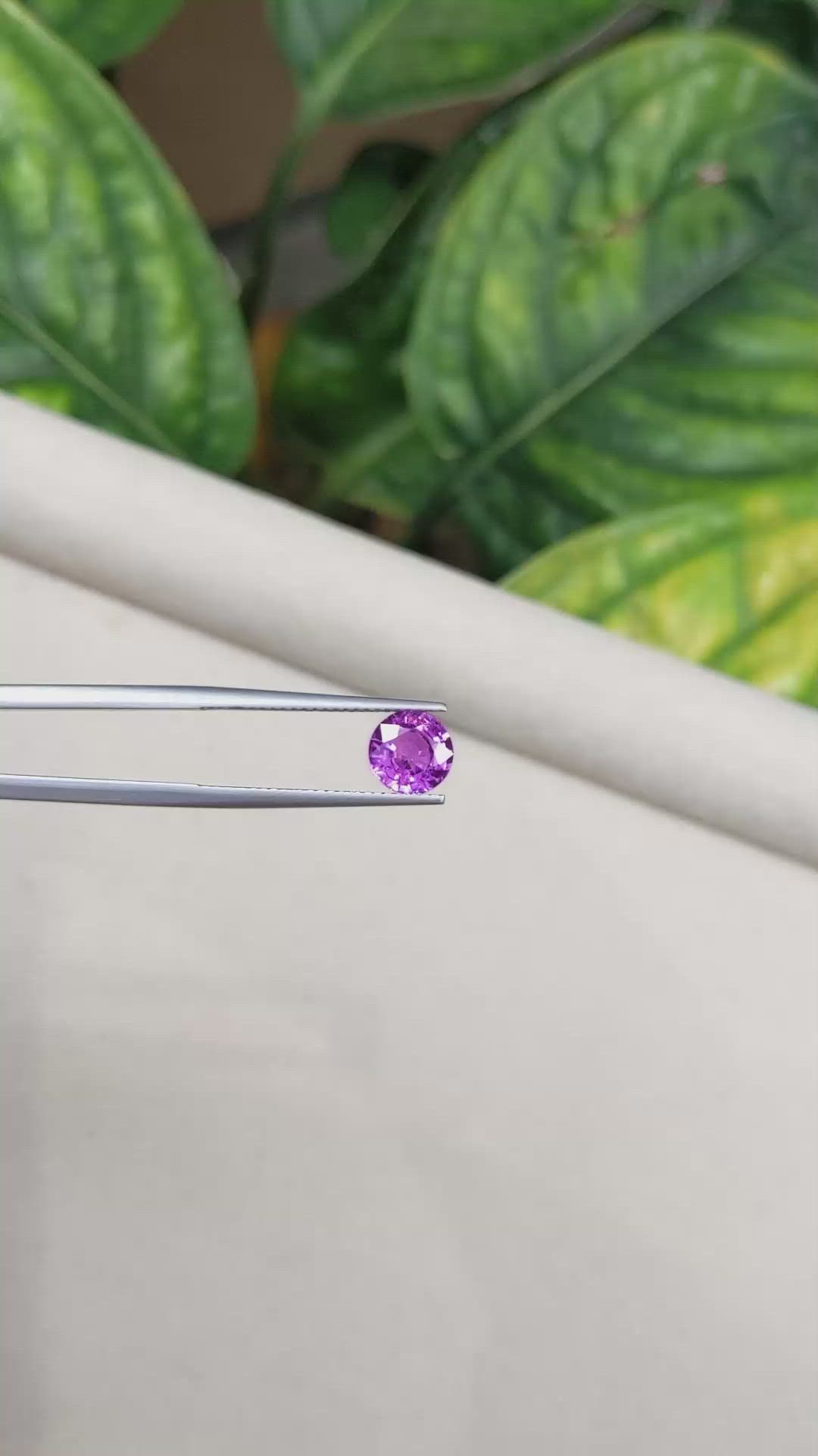 1.72 Ct. Purplish Pink Sapphire from Ceylon (Sri Lanka) Size Video