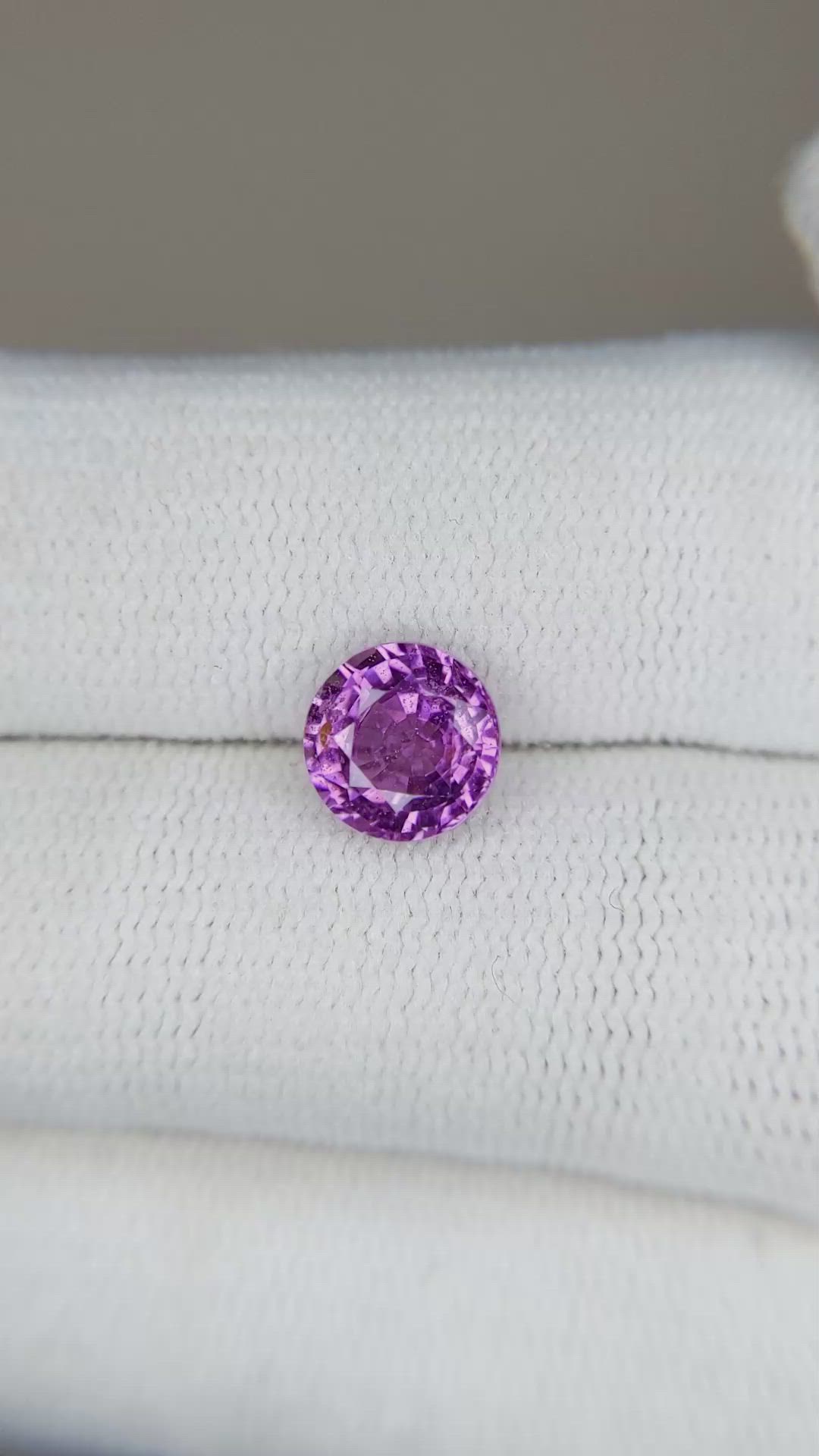 1.72 Ct. Purplish Pink Sapphire from Ceylon (Sri Lanka) Size Video
