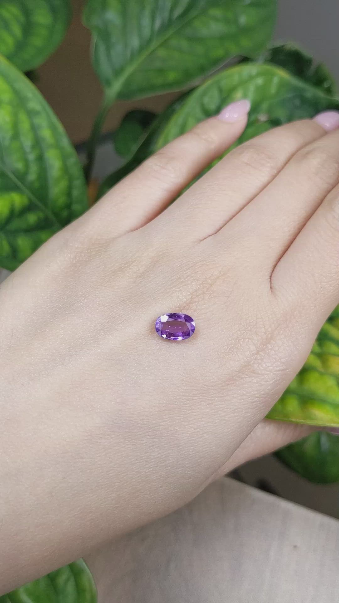 2.07 Ct. Purple Sapphire from Ceylon (Sri Lanka) Size Video