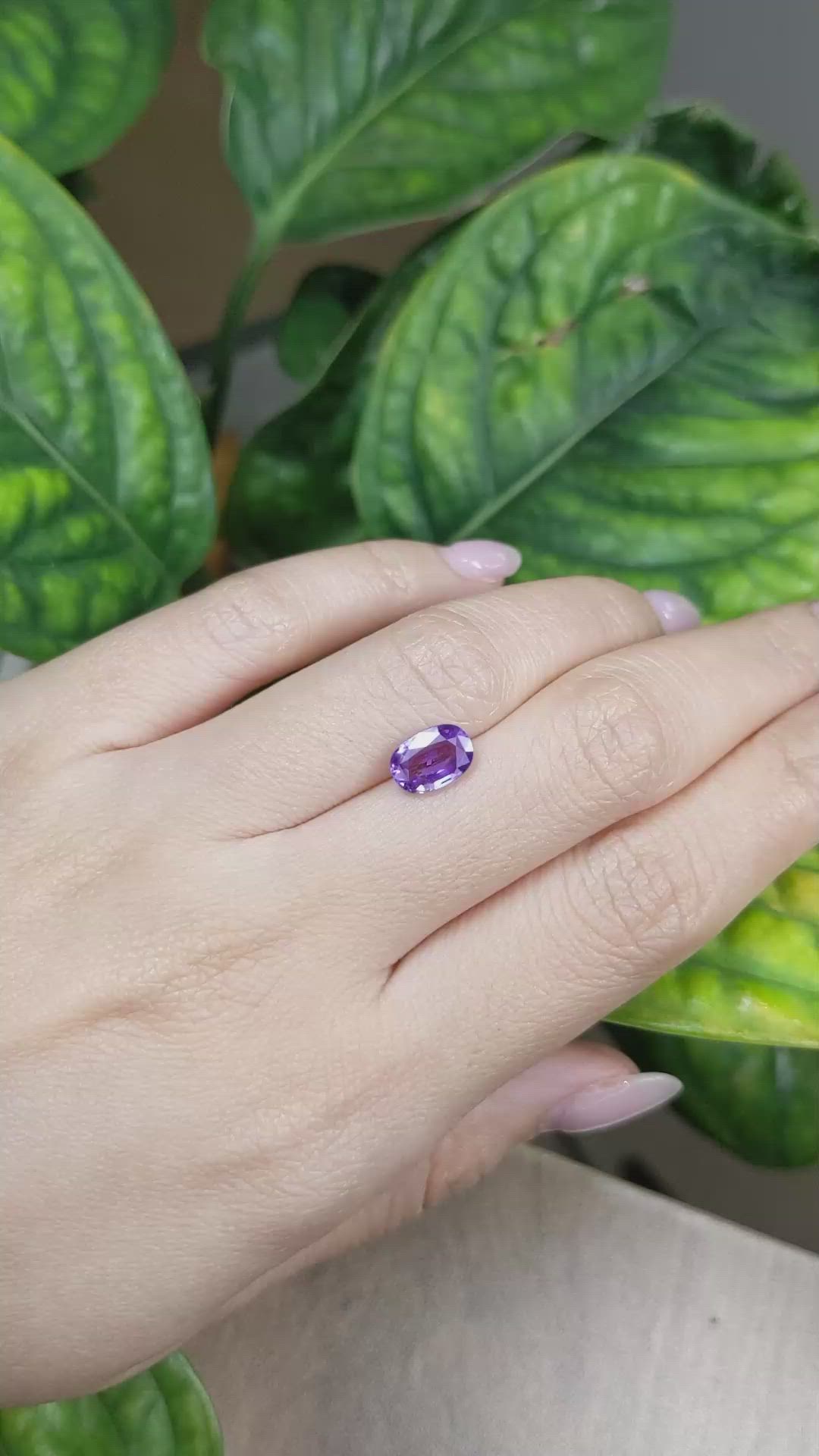 2.07 Ct. Purple Sapphire from Ceylon (Sri Lanka) Size Video