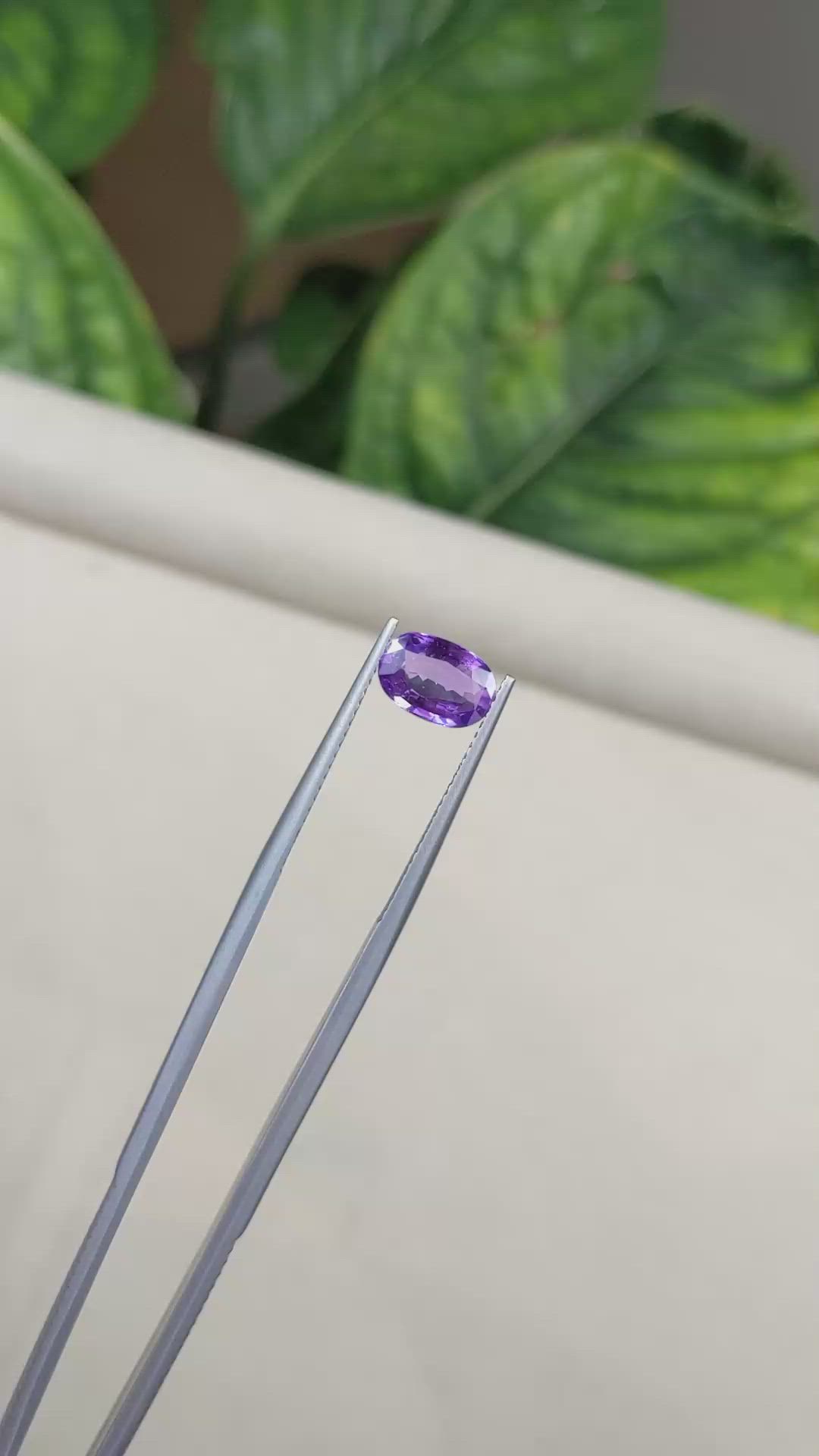 2.07 Ct. Purple Sapphire from Ceylon (Sri Lanka) Size Video