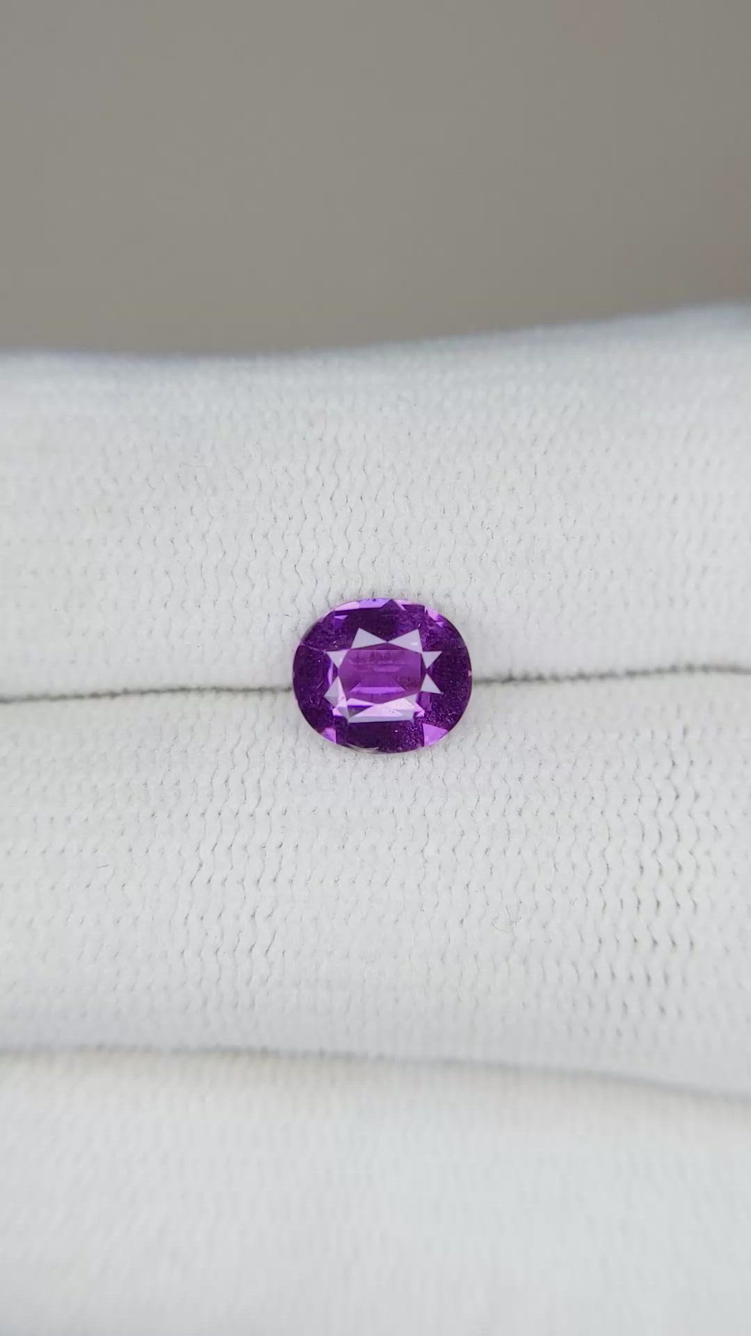 1.23 Ct. Purple Sapphire from Ceylon (Sri Lanka) Size Video